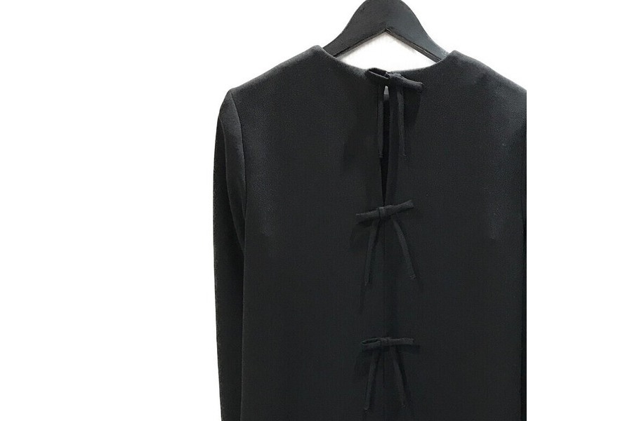 YOKO CHAN/ヨーコチャン】から Long-sleeve Ribbon Maxi Dress/ロング ...