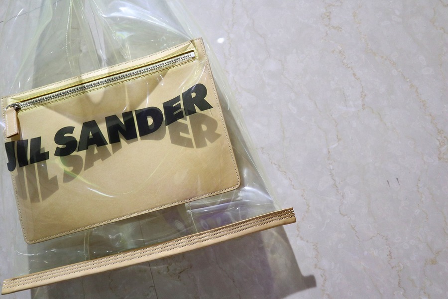 JIL SANDER / ジル サンダー】よりPVCレザーコンビトートバッグが入荷