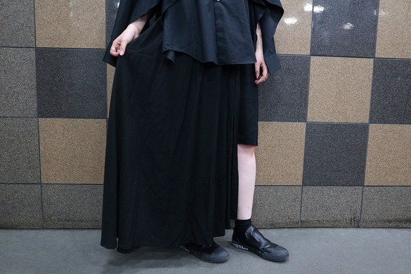 ヨウジヤマモト yohji yamamoto ラップスカート 黒 モード-