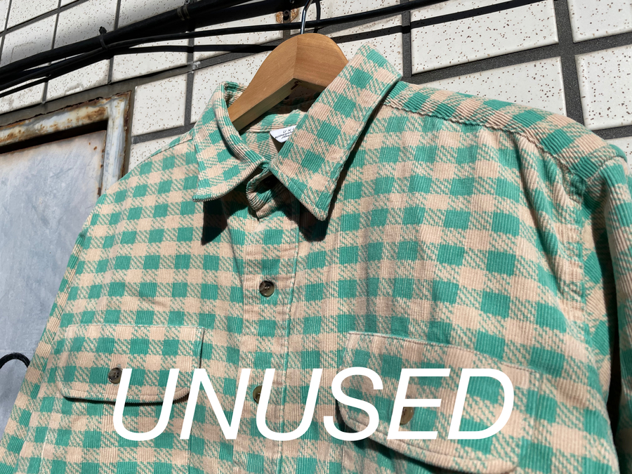 UNUESD Hound tooth corduroy shirt シャツ-