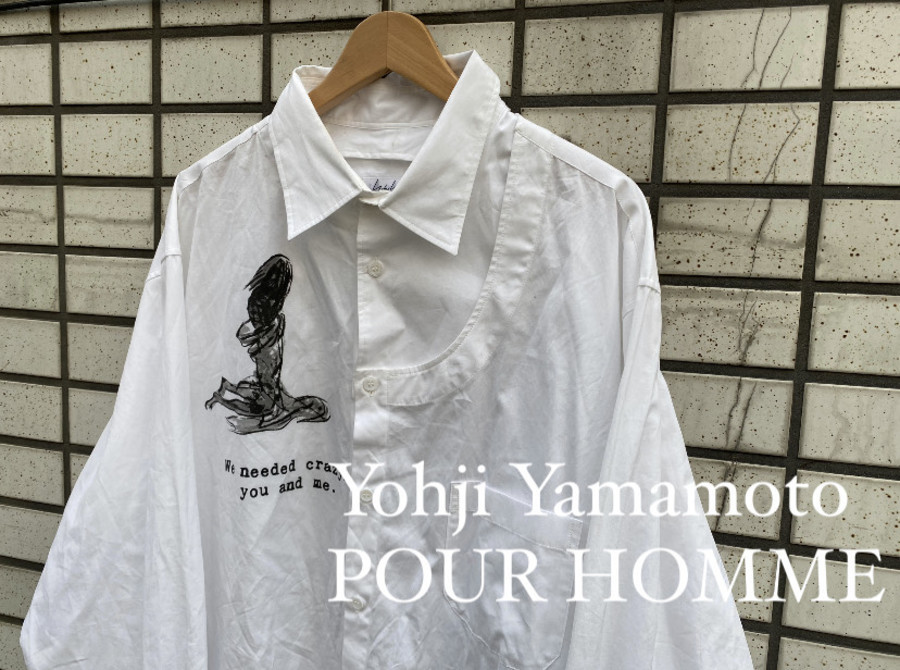 Yohji Yamamoto Pour Homme/ヨウジヤマモトプールオム】よりWE NEEDED左胸あきプリントシャツ が入荷致しました。[2021.01.23発行]｜トレファクスタイル高円寺店｜洋服・古着の買取と販売の専門店｜トレジャーファクトリー（トレファク）のファッションリユース