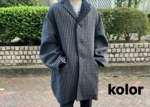 ドメスティックブランド【KOLOR/カラー】よりKnit-docking coatが入荷