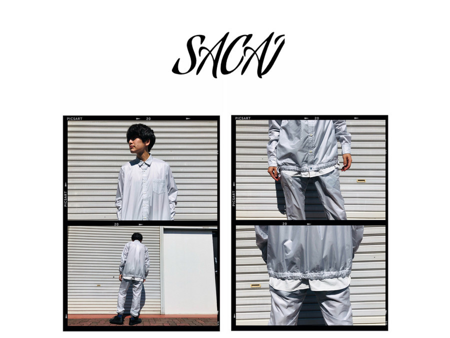 sacai(サカイ) ナイロンシャツジャケット＆パンツ 19-02048M 19-02050M  買取入荷[2021.07.04発行]｜トレファクスタイル堺北花田店｜洋服・古着の買取と販売の専門店｜トレジャーファクトリー（トレファク）のファッションリユース