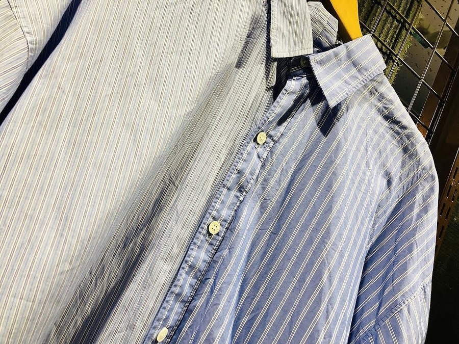 DRESSEDUNDRESSED PINSTRIPE COLOR BLOCK SHIRT  17SS入荷致しました。[2019.07.07発行]｜トレファクスタイル川口店｜洋服・古着の買取と販売の専門店｜トレジャーファクトリー（トレファク）のファッションリユース