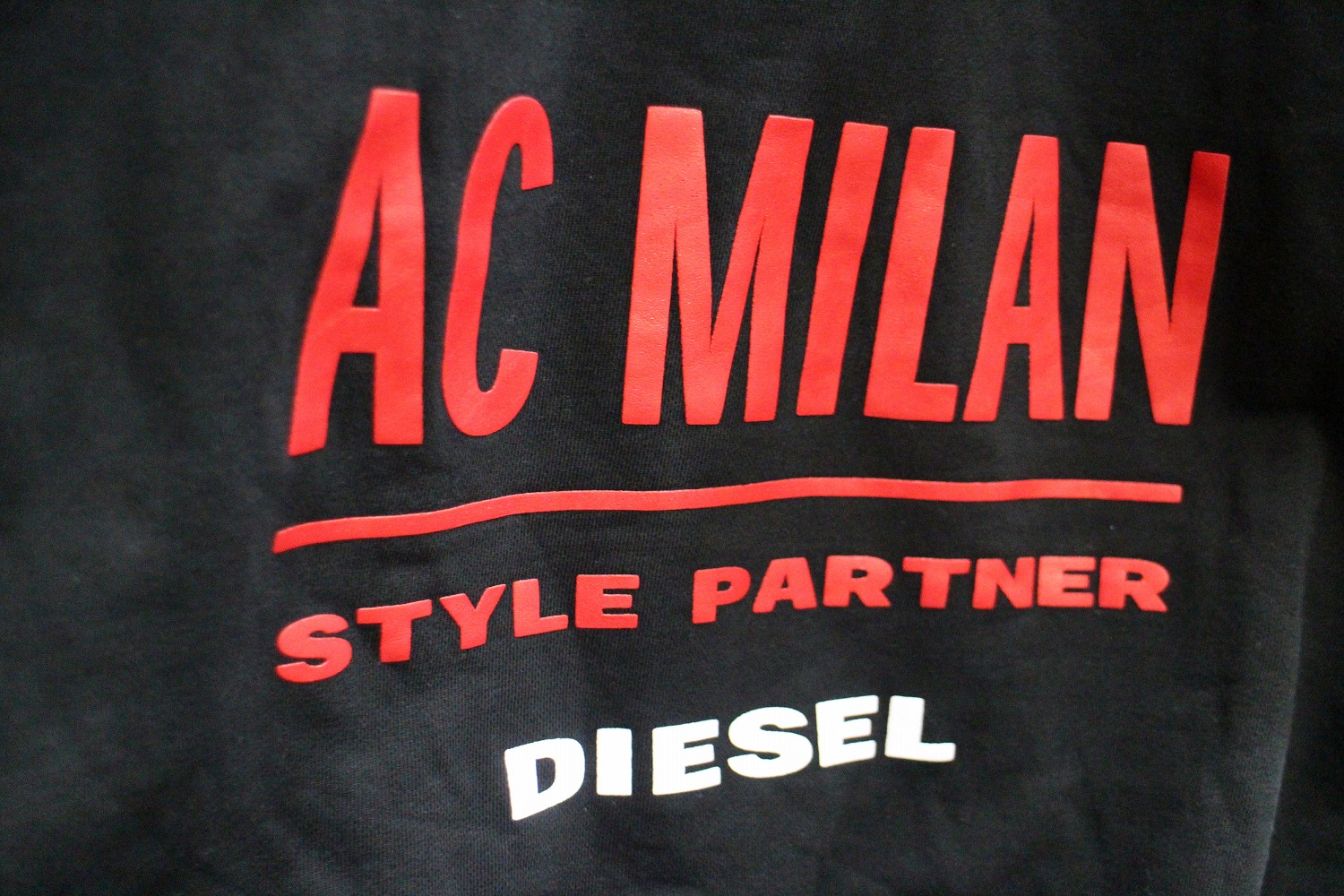 発売開始DIESEL×AC MILAN Tシャツ　限定 ロゴ プリント ブラック XXL Tシャツ/カットソー(半袖/袖なし)