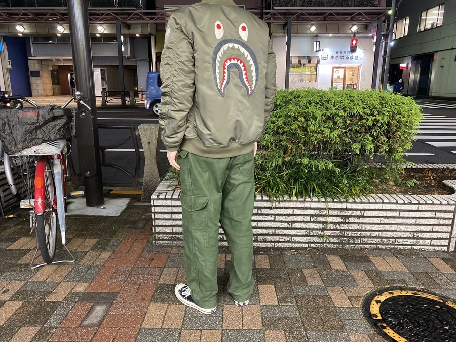 A BATHING APE /ア・ベイシング・エイプ】 シャーク MA-1ジャケット