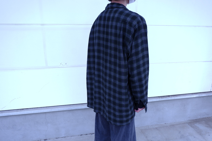 SIZE 2 20SS COMOLI レーヨン オープンカラーシャツ GREEN | tspea.org