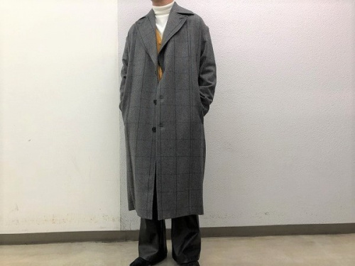 STUDIO NICHOLSON／スタジオニコルソン】から WINDOWPANE CHECK MENS WOOL  OVERCORT／ウィンドウペンチェックメンズオーバーコート  ​入荷です。[2020.12.10発行]｜トレファクスタイル本八幡店｜洋服・古着の買取と販売の専門店｜トレジャーファクトリー（トレファク）の ...