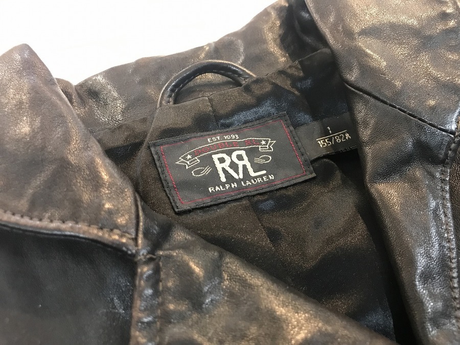 買取強化ブランド【RRL/ダブルアールエル】本格ライダースジャケット