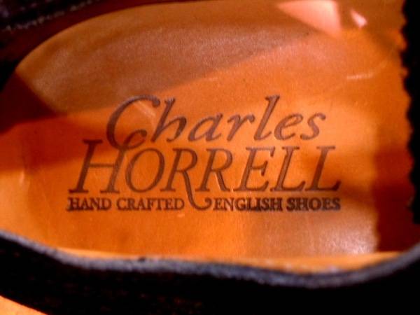 CHARLES HORRELL スエード セミブローグシューズ 店舗割引 www