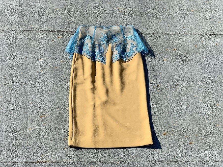 希少mamekurogouchi Silk Lace Peplum Skirt スカート