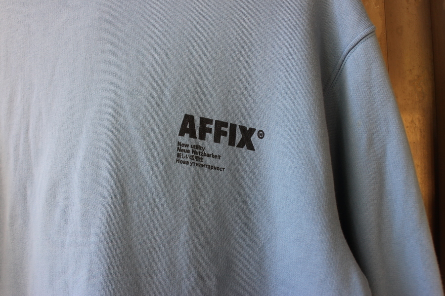 新鋭ブランド【AFFIX/アフィックス】より、AFFIX 12 BASIC HOODIEをお