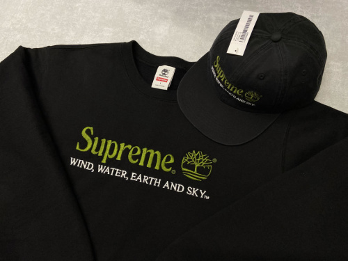 【SUPREME×Timberland/シュプリーム×ティンバーランド】よりコラボクルーネックスウェット＋コラボ6パネルキャップを買取入荷致しました[2021.03.16発行]｜トレファクスタイル川越店｜洋服・古着の買取と販売の専門店｜トレジャーファクトリー  ...