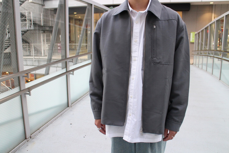 ALLEGE◇Check zip blouson ジャケット SIZE:2 ウール グレー チェック ...