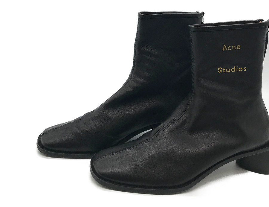 【Acne Studios】レザーアンクルブーツ 