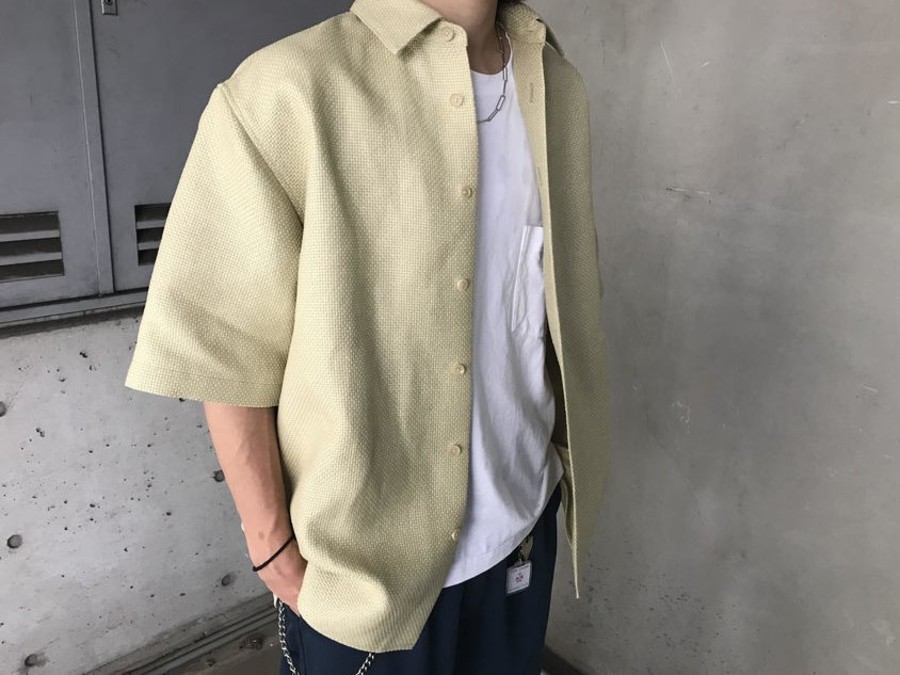 オーラリー新品★WASHI BASKET HALF SLEEVED SHIRTS