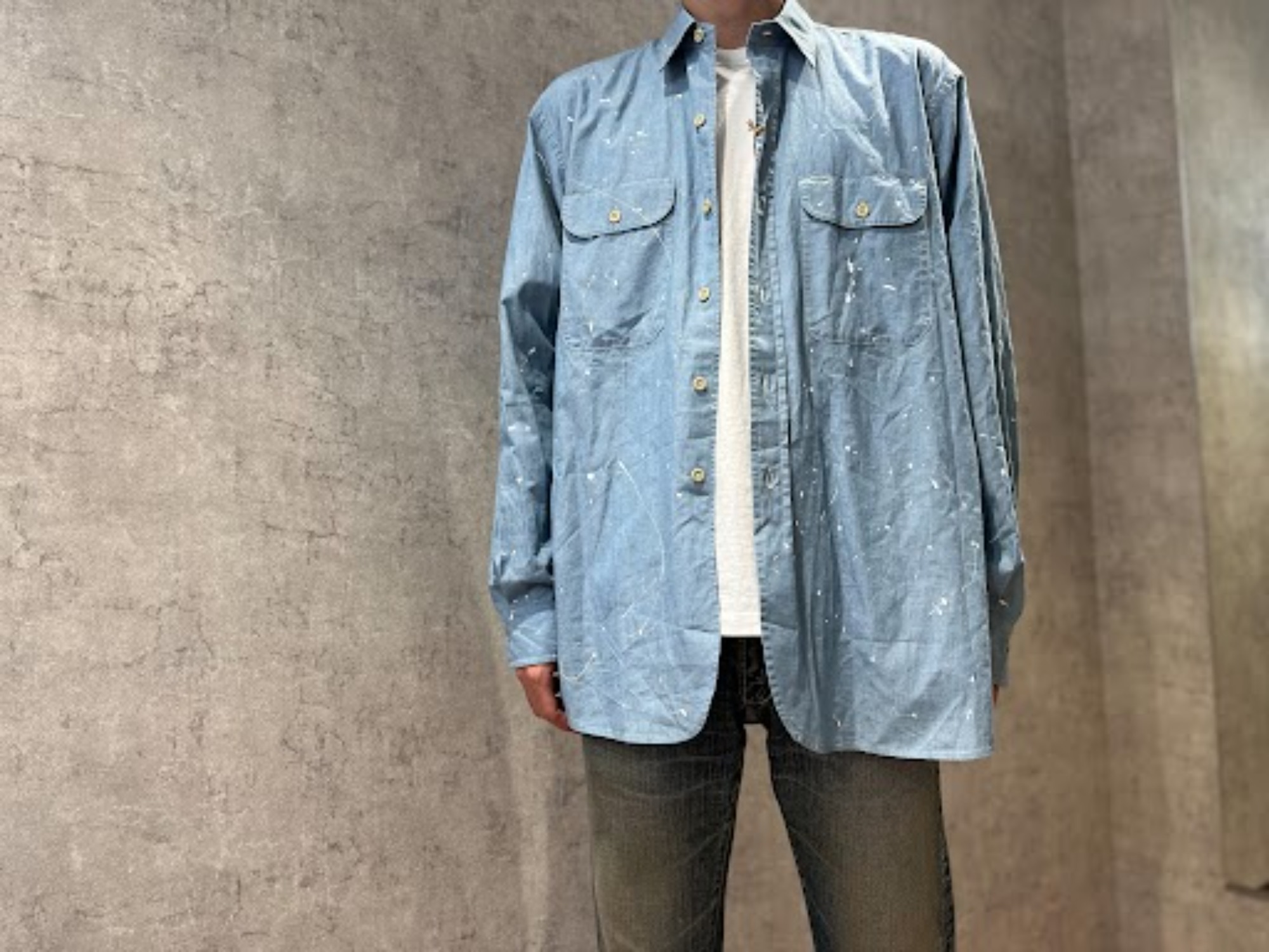 MAATEE&SONS × WAGAMAMA/ マーティーアンドサンズ × ワガママ】よりMTWG3103-0601 Painted Chambray  Shirtが入荷致しました。[2023.06.27発行]｜トレファクスタイル名古屋藤が丘店｜洋服・古着の買取と販売の専門店｜トレジャーファクトリー（トレファク）のファッション  ...