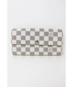 買取・査定情報 LOUIS VUITTON ルイヴィトン 長財布 アイボリー ダミエ・アズール N61735  参考定価72.450円｜洋服や古着の買取と販売【トレファクスタイル】