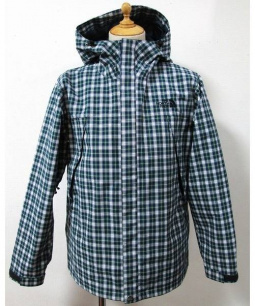 買取・査定情報 THE NORTH FACE NP61241 ノベルティースクープジャケット グリーン×ホワイト×ネイビー SIZE  M｜洋服や古着の買取と販売【トレファクスタイル】