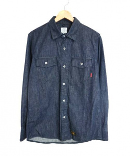 買取・査定情報 WTAPS【ダブルタップス】 ダンガリーシャツ インディゴ SIZE M 2014-15年A/W DENIM  L/S｜洋服や古着の買取と販売【トレファクスタイル】