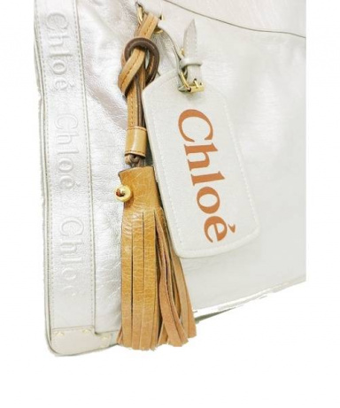 買取・査定情報 Chloe【クロエ】レザートートバッグ シルバー エデン