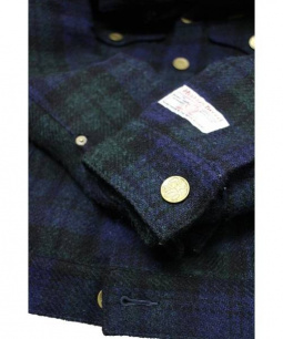 買取・査定情報 NEIGHBORHOOD【ネイバーフッド】 ハリスツイードジャケット メンズ ブルー×グリーン SIZE M チェック LUMBER  3RD CHECK JKT｜洋服や古着の買取と販売【トレファクスタイル】