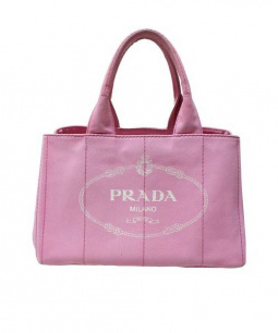 買取・査定情報 PRADA【プラダ】 カナパ ハンドバッグ ピンク ギャランティーカード無 汚れ・ハンドル色移りあり ｜洋服や古着の買取と販売【トレファクスタイル】