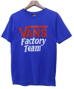 買取・査定情報 【VANS×STANDARD CALIFORNIA】(バンズ×スタンダード カリフォルニア) コラボTシャツ メンズ ブルー SIZE  M 定価7.000円 HEROキムタク着 未使用品｜洋服や古着の買取と販売【トレファクスタイル】