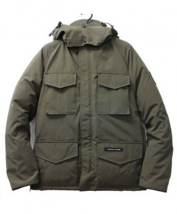 買取・査定情報 CANADA GOOSE カナダグース ダウンジャケット メンズ カーキ SIZE S KAMLOOPS PARKA 黒ワッペン  Beauty&Youth別注｜洋服や古着の買取と販売【トレファクスタイル】