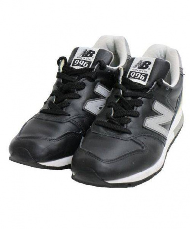 買取 査定情報 New Balance レザースニーカー メンズ ブラック Size Us9 M996lb 洋服や古着の買取と販売 トレファクスタイル