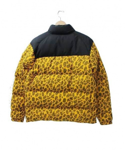 買取・査定情報 A BATHING APE(エイプ) レオパード柄ダウンジャケット イエロー×ブラック SIZE M  2014年AWモデル｜洋服や古着の買取と販売【トレファクスタイル】