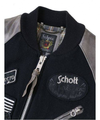 買取・査定情報 Schott(ショット)ウォッシュ加工レザースタジャン