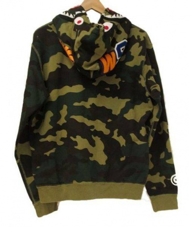 買取・査定情報 A BATHING APE シャークパーカー メンズ オリーブ